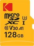 Kodak Ultra microSD-Speicherkarte, 128 GB, UHS-I U3 V30 A1, Lesegeschwindigkeit...