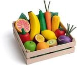 Erzi 28219 Sortiment Obst und Gem&uuml;se XL aus Holz, Kaufladenspielzeug