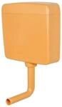 Belvit WC Sp&uuml;lkasten 3-9L - Aufputzsp&uuml;lkasten in Curry Orange ger&auml;uscharm &