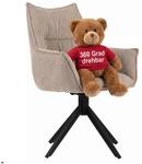 MR. DEKO Diningsessel Ginosa Beige Drehbar HxBxT: 90x62x66 cm | Esszimmerstuhl...