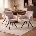 Esszimmerst&uuml;hle VENICE im 2er Set, Kamelbraun - Moderne Polsterst&uuml;hle mit...