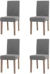 CHEFGASTRO 4er-Set Esszimmerstuhl klassisch und zeitlos HxBxT 90x42x50cm...