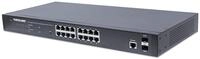 Intellinet 16-Port Gigabit Ethernet PoE+ Web-Managed Switch with 2 SFP Ports -...