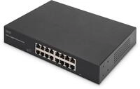 DIGITUS DN-80112-2 - Gigabit Netzwerk-Switch - 16 Port - unmanaged - l&uuml;fterlos -