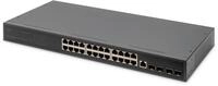 DIGITUS 29 Port Gigabit Ethernet Netzwerk-Switch - Managed - 24 RJ45 Ports + 4 SFP