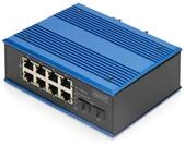 DIGITUS Industrieller Netzwerk-Switch &ndash; 8X RJ45 + 2X SFP-Uplink &ndash; IP40 &ndash;