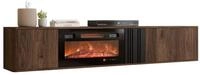 Mirjan24 TV-Schrank Poksin 190 mit elektrischem Kamin, TV-Lowboard mit...