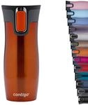 Contigo West Loop Autoseal Edelstahl Thermobecher | h&auml;lt 5h warm | 470 ml