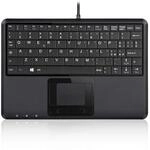 Perixx PERIBOARD-510H Plus Mini-Tastatur mit Touchpad und 2 USB-Anschl&uuml;ssen, leise
