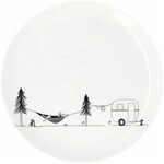 R&auml;der Geschenkteller &bdquo;Camping aus Porzellan &ndash; Mit Decal & Camping-Motiven
