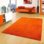 Palace Hochflor Shaggy Teppich Orange in 24 Gr&ouml;&szlig;en