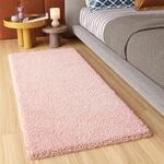 TAPISO Essence Teppich L&auml;ufer Flur Br&uuml;cke Shaggy Hochflor Langflor Rosa...