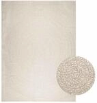 vidaXL Teppich ZIZUR Creme 240x340 cm Jute-Optik Indoor und Outdoor, Fu&szlig;matte,