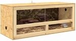vidaXL Terrarium Braun 100 x 40 x 40 cm OSB, Rustikale Glasumhausung, Robustes