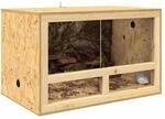 vidaXL Terrarium Braun 80 x 50 x 50 cm OSB, Rustikale Glasumhausung, Robustes