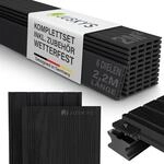 Juskys WPC Terrassendielen 2 m&sup2; &ndash; 220 cm Dielen, wetterfest & pflegeleicht,...