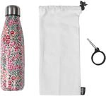 COOK CONCEPT Isolierflaschen-Set Blumenmuster mit abnehmbarem Karabiner