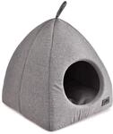 Dehner Premium Lovely Katzenh&ouml;hle Einkehr, ca. 40 x 40 x 42 cm, Polyester, grau