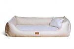 tierlando&reg; Orthop&auml;disches Hundebett Maddox VIP mit Kunstleder-Velours-Bezug,