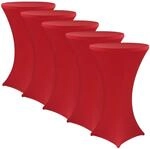 NYVI Stehtischhusse NYVIGala Rot &Oslash; 70-75 cm - 5er Set - Elastische Premium