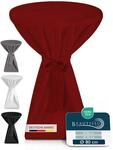 Beautissu Premium Stehtischhusse Blickdicht Bordeaux &Oslash; 80-85 cm &ndash; rutschfest