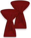 Beautissu 2X Premium Stehtischhusse Blickdicht Bordeaux &Oslash; 60-65 cm &ndash;...