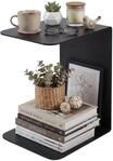 CLP Beistelltisch Couch klein Selby, Couchtisch C-Form Metall, Wohnzimmertisch...