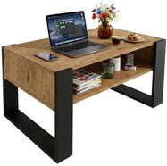 CraftPAK Wohnzimmer Tisch f&uuml;r Couch aus hochwertigem Holz, moderner Couchtisch...