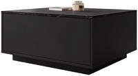 Mirjan24 Couchtisch Bavro, Sofatisch mit Klappe (Schwarz + Schwarz Marmor)