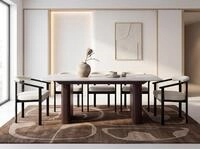 WFL GROUP Ausziehbarer Rechteckiger Esstisch &ndash; XXL Modernes Design mit Braunem