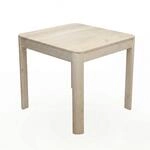 FineBuy Esstisch Massivholz Mango 80x80 cm White Wash - Quadratischer...