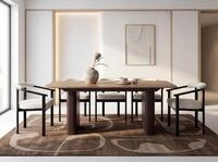 WFL GROUP Ausziehbarer Rechteckiger Esstisch &ndash; XXL Modernes Design mit Braunem