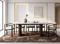 WFL GROUP Ausziehbarer Rechteckiger Esstisch &ndash; XXL Modernes Design mit Braunem