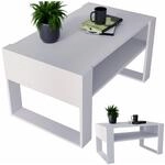 CraftPAK Wohnzimmer Tisch f&uuml;r Couch aus hochwertigem Holz, moderner Couchtisch...