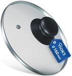VIOKS Glasdeckel 16cm Topf Deckel & Pfannendeckel universal mit Knopfgriff und