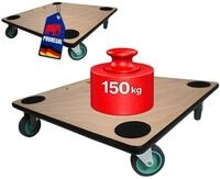 PROREGAL Profi Transportroller Hercules 50x50 cm Schwerlast bis 150 kg mit 4