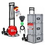 PROREGAL Klappbare Treppensackkarre Elephant | gro&szlig;e Schaufel | Traglast 80kg...
