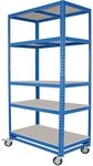 BRB Kommissionierwagen/Etagenwagen mit 5 Ebenen, HxBxT 1905x900x500 mm (blau)