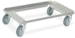 BRB Transportroller aus Edelstahl, f&uuml;r 600x400 mm Eurobeh&auml;lter, Tragkraft 250...