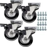 SOTECH 4 St&uuml;ck M&ouml;belrollen SWIFT &Oslash; 50 mm schwarz mit Bremse (Feststeller)...