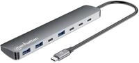 Manhattan Hub・(181167)・10G/5G・3 x USB-C 3.2 + 1 x USB-C (Spannungsversorgung)