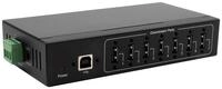 EX-11217HMVS 7 Port USB 2.0 Metall HUB Netzteil DIN-Rail-Kit Genesys Chipset