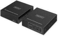 DIGITUS USB 3.2 Gen1 &uuml;ber Ethernet-Extender &ndash; 4-Port USB-Hub &ndash; 3X Typ-A, 1x