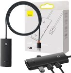 Baseus HUB Lite Series Adapter (USB-A auf 4xUSB-A 3.0 5Gb/s) Schwarz...