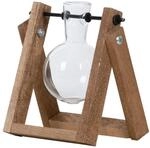 Esschert Design H&auml;ngende Steckling-Vase im Holzgestell - dekorativer