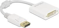 Delock Adapter DisplayPort 1.1 Stecker zu DVI Buchse Passiv wei&szlig;