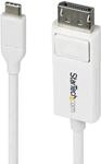 StarTech 2m USB-C auf DisplayPort 1.2 Kabel, 4K 60Hz, Bidirektional, Weiss