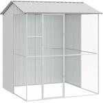 vidaXL Vogelk&auml;fig Grau 215 x 210 x 247 cm Verzinkter Stahl, Garten und...