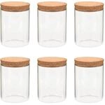 vidaXL 6x Vorratsglas mit Korkdeckel Vorratsgl&auml;ser Korkengl&auml;ser Gew&uuml;rzgl&auml;ser