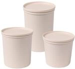 AWAVE Frischhaltedosen-Set rund mit Deckel, luftdicht, 3-teiliges Set, 500 ml,...